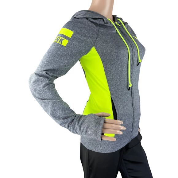 Pink by Victoria's Secret Ultimate Gray Full Zip Hooded Active Sweatshirt XS - Picture 5 of 8